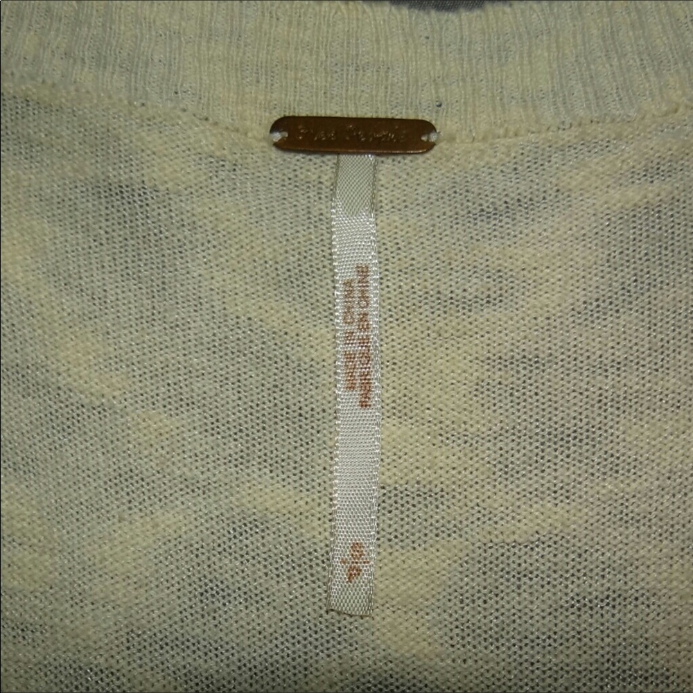 Free People Cream Pleated Top - Picture 5 of 6